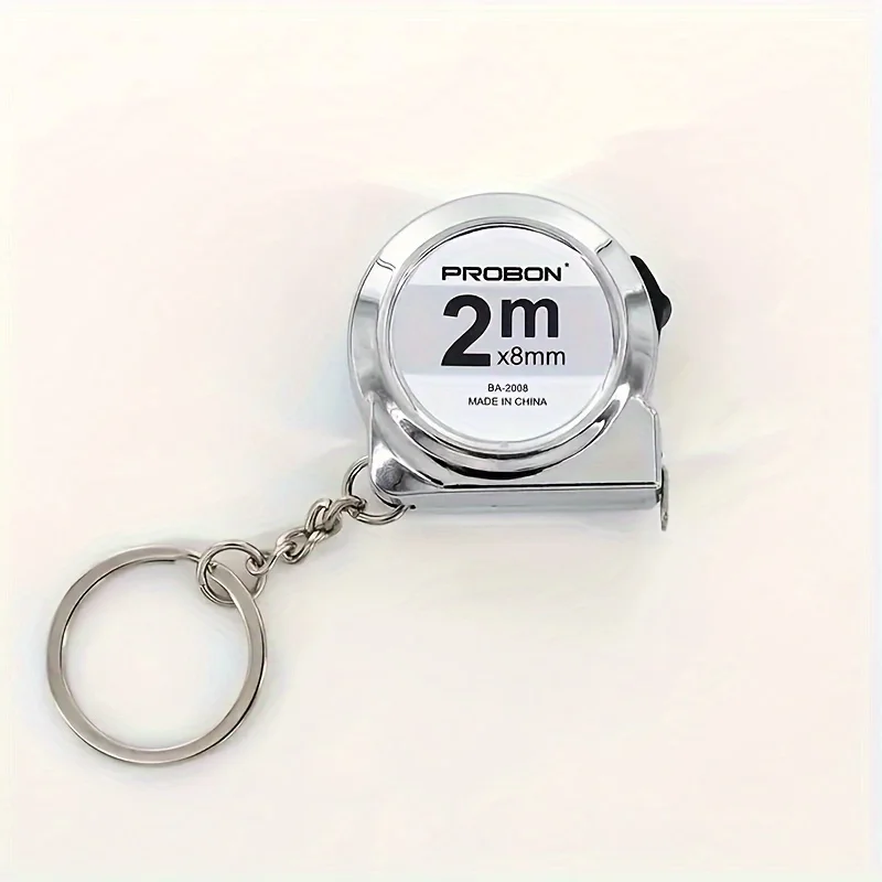 Portable 2M Mini Keychain Tape Measure Retractable Measuring Tape Key Ring Ruler Sewing Craft Home Office Tool Multiple Colors