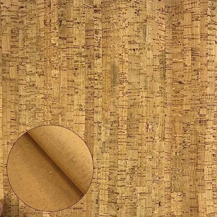 نسيج الفلين الرقيق من The Yard صديق للبيئة من الجلد الصناعي المزخرف مقاس 59 × 12.6 بوصة للأقراط وغيرها من Ha #6