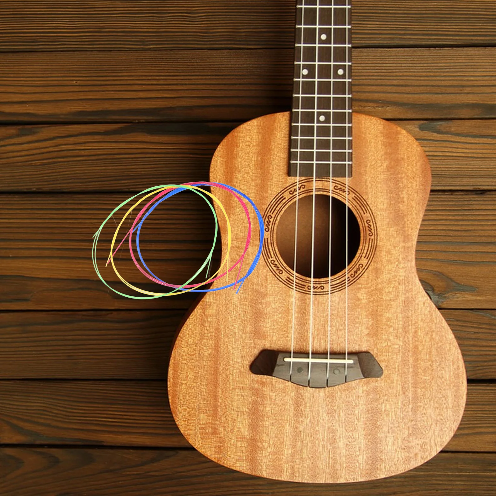 

4pcs Nylon Ukulele Colorful Replacement For Soprano Concert Tenor Ukuleles Durable Smooth Comfortable Long Lasting Musical
