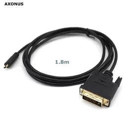 Cable Micro HDMI Compatible con DVI, fuerte resistencia a la abrasión, Cable DVI-D de 24 + 1 pines, para cámara de TV de pantalla plana de PC