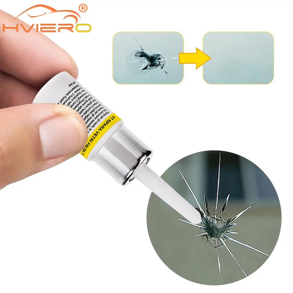 1X Windshield Car Crack Repair Kit DIY Window Mobile Screen Cure Glue Glass Scratch Accessories Neat Washers Automobile Cleaning