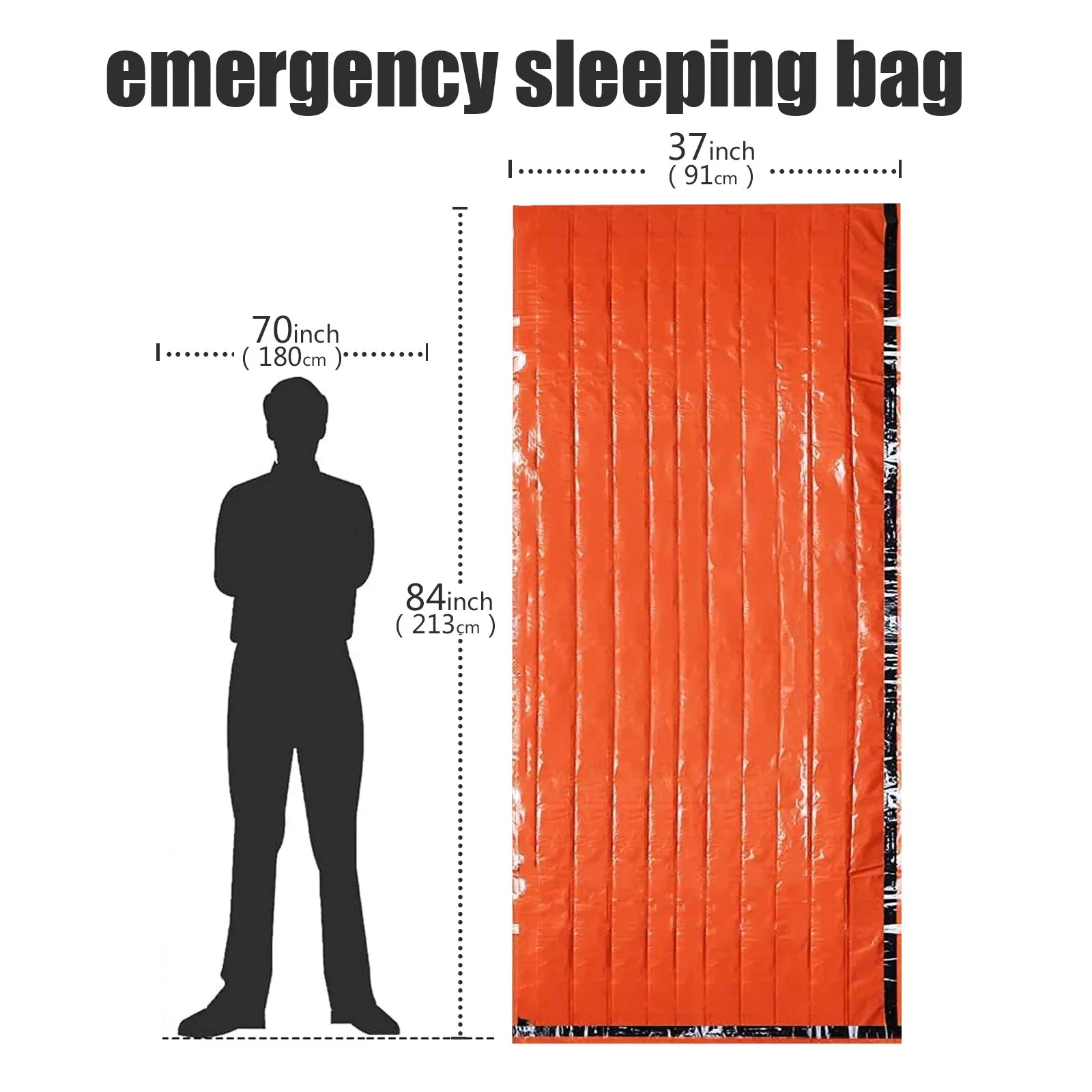 Emergency Sleeping Bag, Mylar Emergency Blanket, Waterproof Lightweight Survival Shelter Blanket