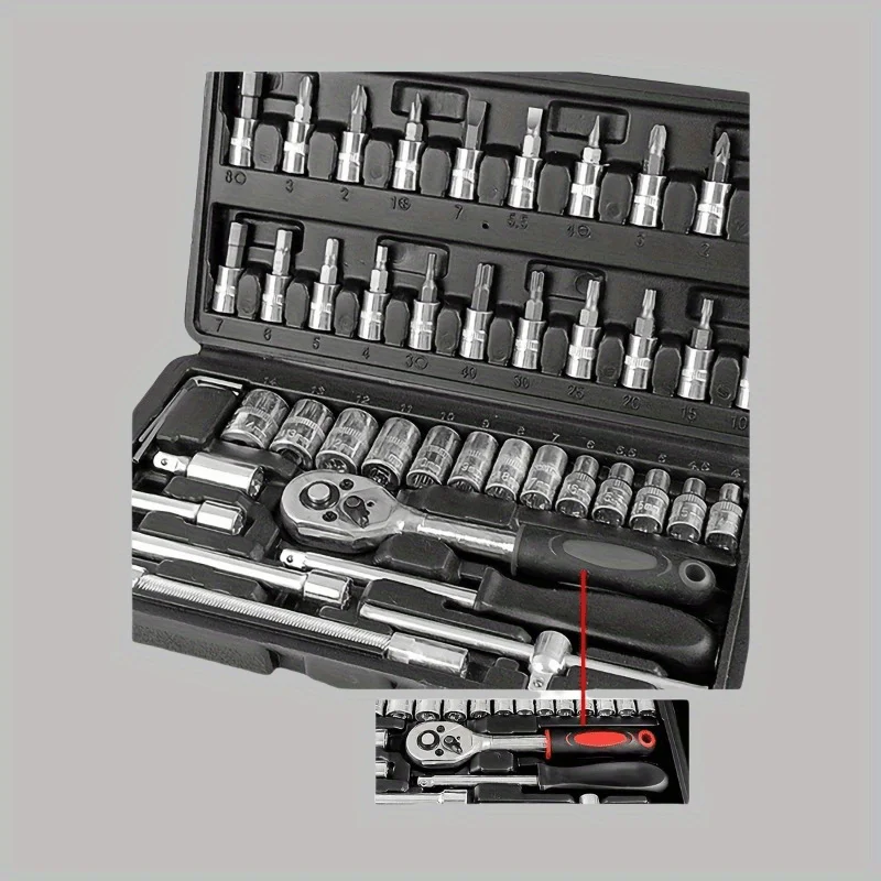46Pcs Automotive Tool Set, Car - огляд і ціна Car Workshop Tools Equipment