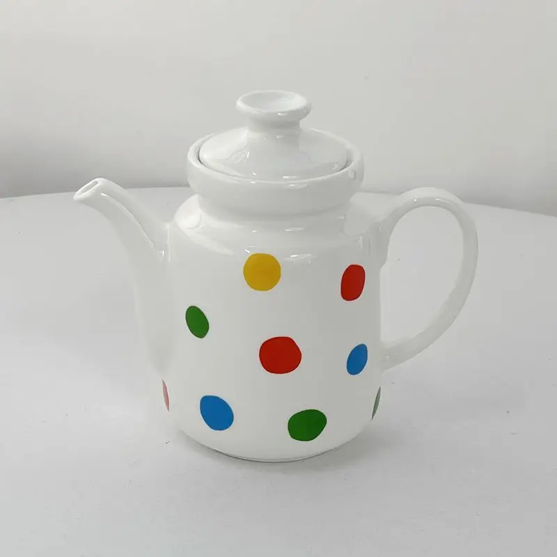 250ml Ceramic Seasoning Jar with Lid & Spoon 2026 Colorful Polka Dot Sugar Salt Spice Storage Pot Kitchen Condiment Container