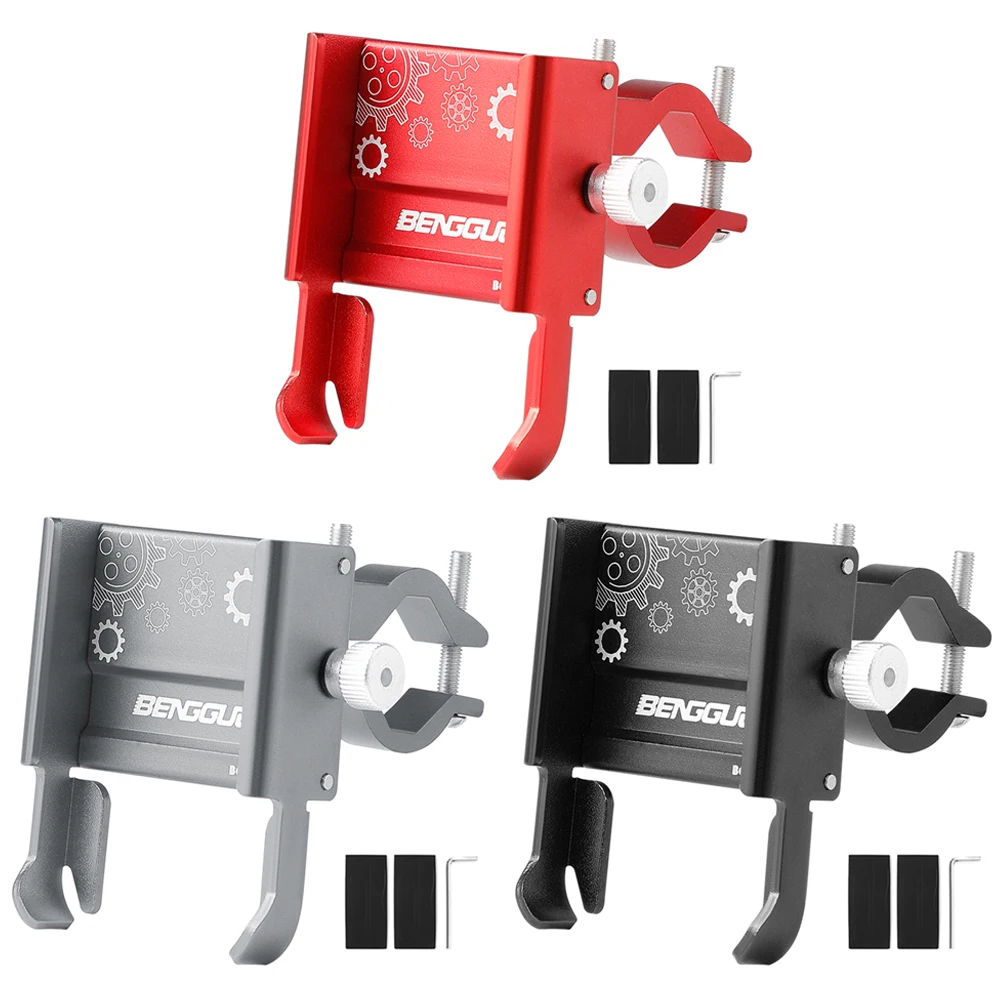Bike Phone Support Bracket Aluminium Alloy Mobile Phone Stand Bracket 360 Degree Rotation Shockproof Cycling Equipment image 2