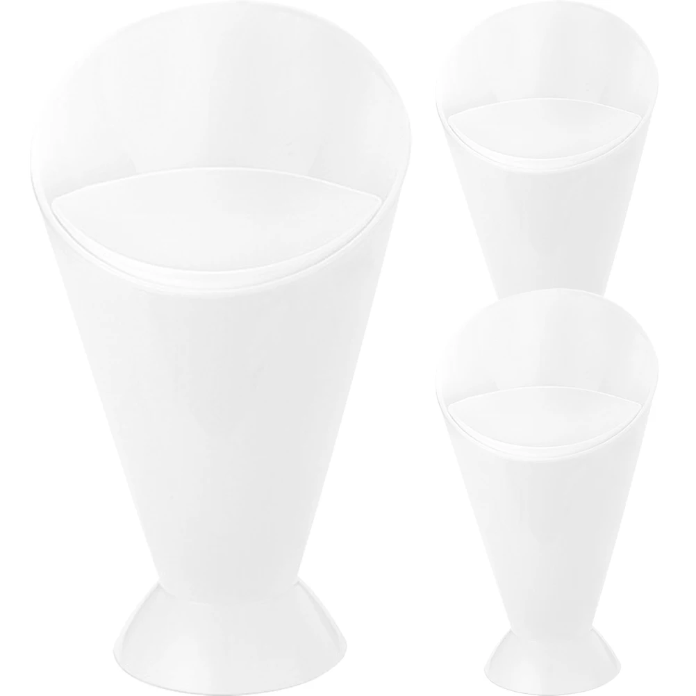 

3pcs Fries Vegetable Salad Cups Plastic Food Cups Lightweight French Fry Box Party Candy Box Snack Containers
