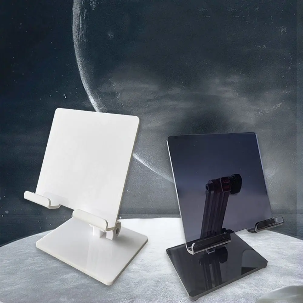 Práctico soporte acrílico ajustable para tableta, soporte transparente portátil antideslizante, soporte plegable duradero y resistente para escritorio