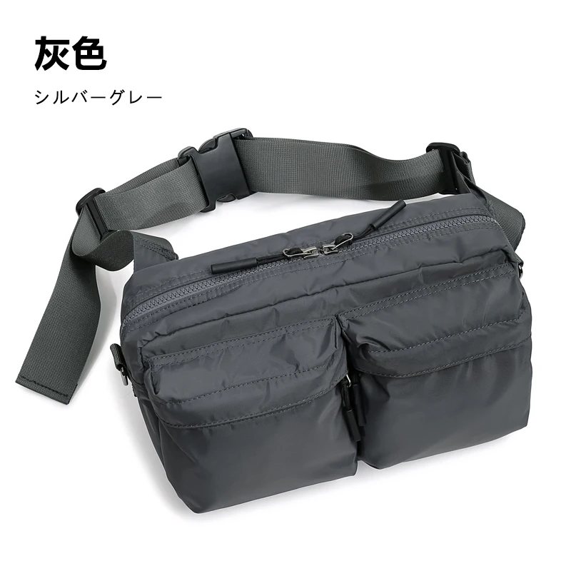 Waterproof Men Crossbody Bag Casual Fanny Pack Nylon Cloth Large Capacity Shoulder Bag Outdoor Waist Bag Men Handbag