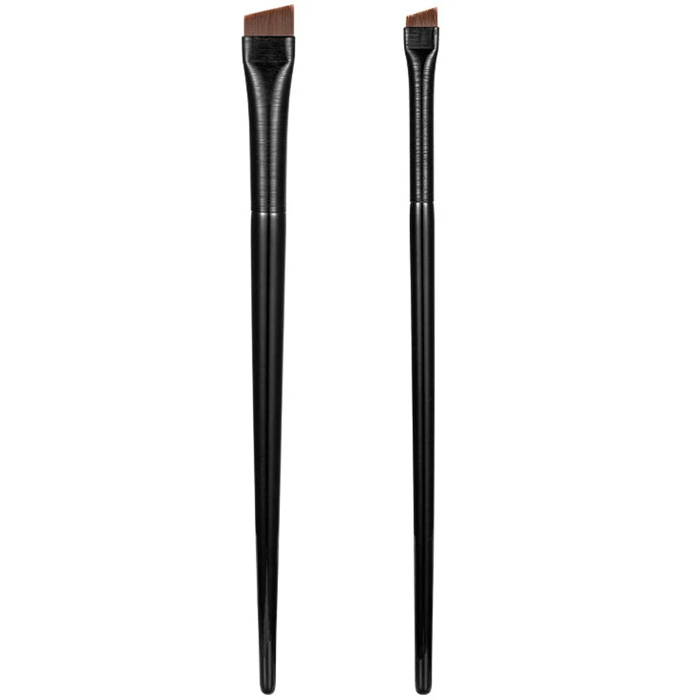 3 Sets Make-up-Zubehör, abgewinkelter Eyeliner-Pinsel, ultrafeines Augenbrauen-Werkzeug, bequemer Griff, tragbares Design für natürliche Augenbrauen