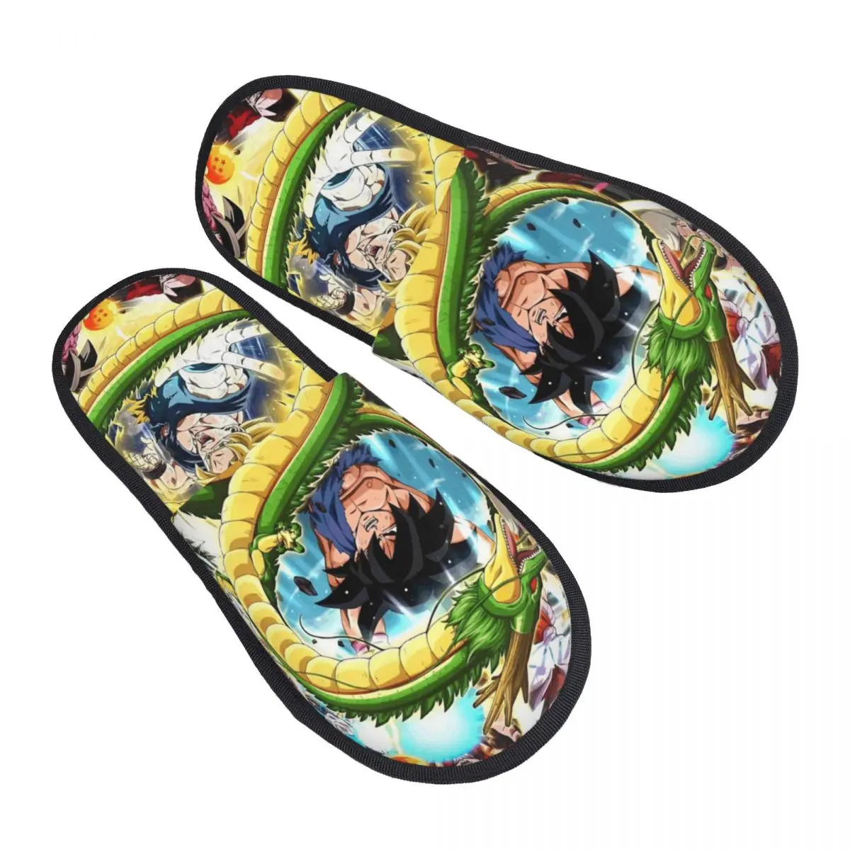 Novedad personalizada, desgaste cómodo de dibujos animados de Goku con zapatillas de espuma viscoelástica, zapatos de casa de Hotel de mono para mujer