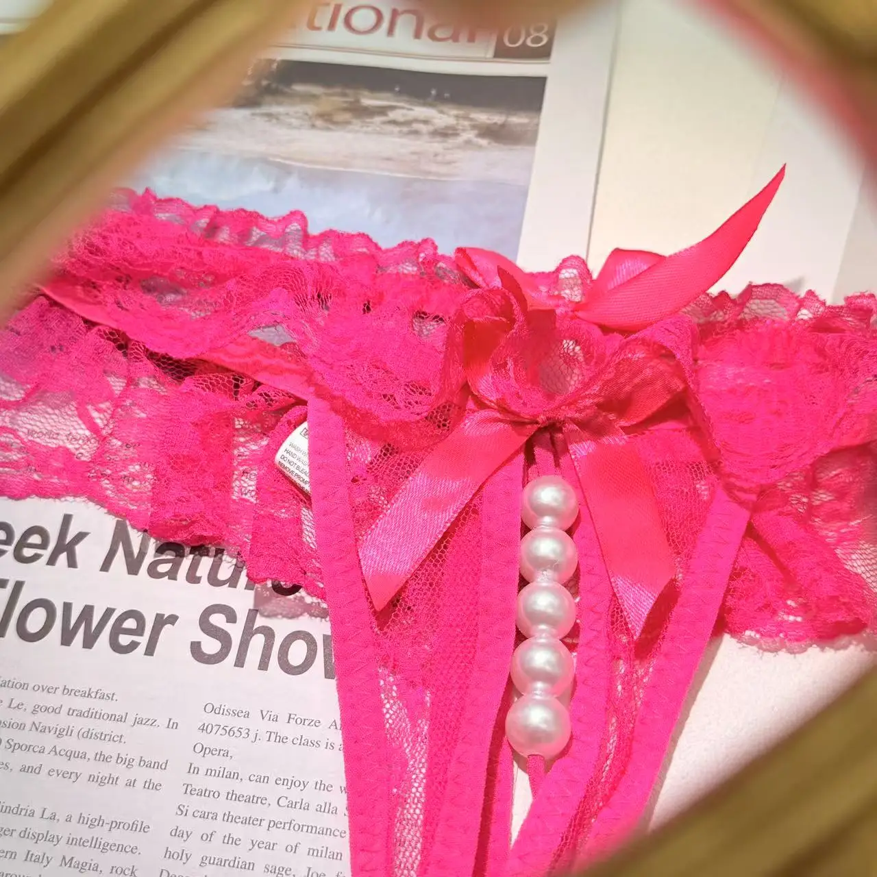 Sexi Shoop المتداول اللؤلؤ ثونغ الدانتيل سلسلة شخصية سراويل للفتيات الحبيب Hotwife هدايا ساحرة في 2025 #4