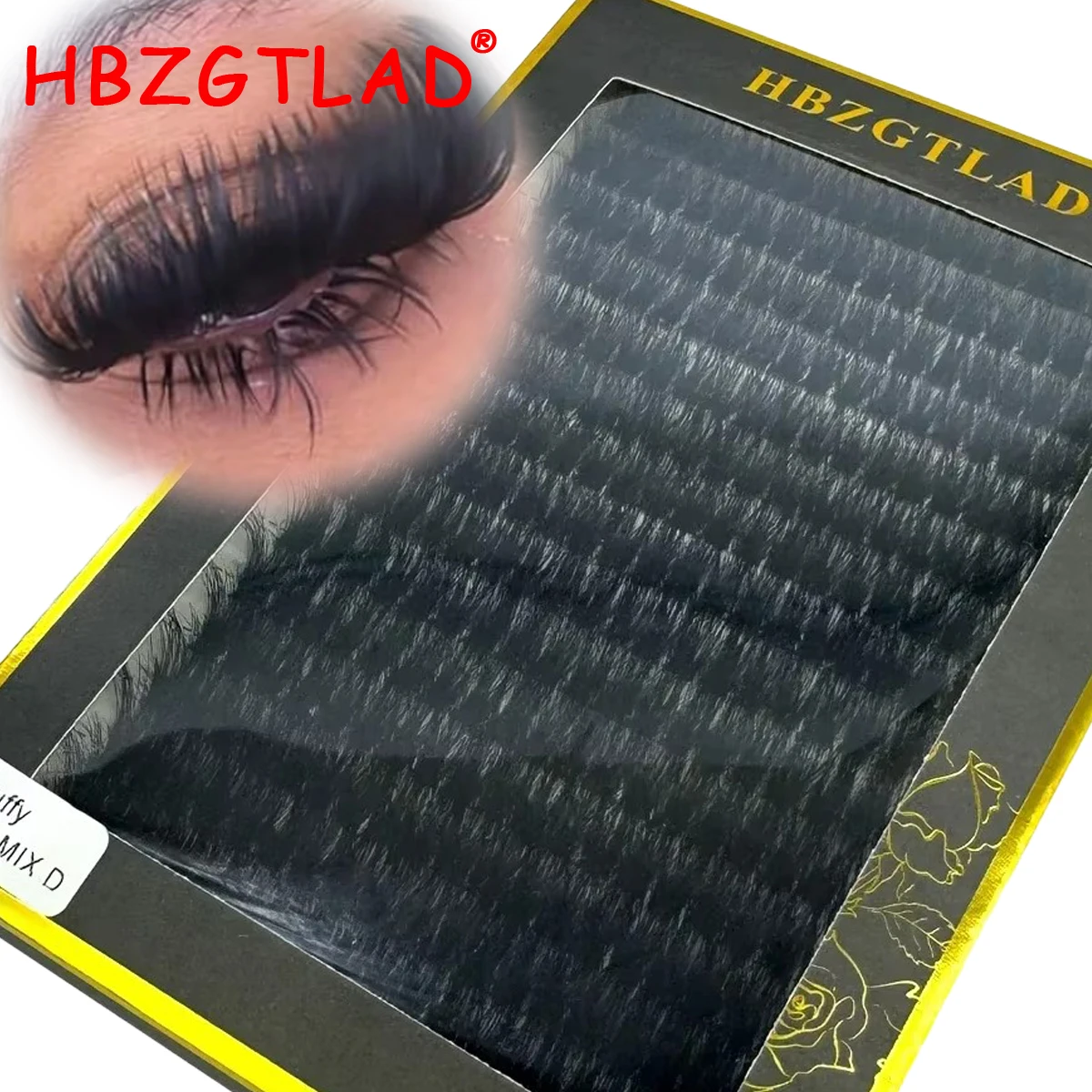 HBZGTLAD Individual Lashes Extension Natural Faux Mink Eyelashes 8D Fluffy Russia Individual Eyelash Cluster 30D-80D Makeup Lash