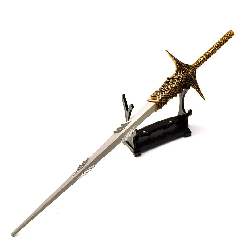 30cm/11.81in Eldenn Peripherals Leda's Long Sword Full Metal Game Weapon Model Sword Katana Desktop Collectible Ornament Boy Toy