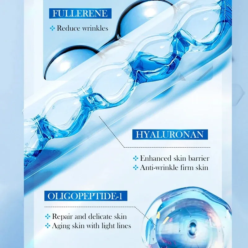 Hyaluronic Acid Face Serum Anti-Aging Deep Nourishment Fullerene Collagen Wrinkle Essence Whitening Lifting Skin Care - view 6