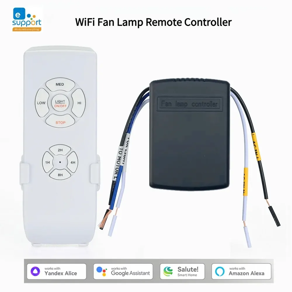 

eWelink WiFi Ceiling Fan Lamp Remote Control AC110/220V Timing Control Switch Adjusted Wind Speed Transmitter For Alice yandex
