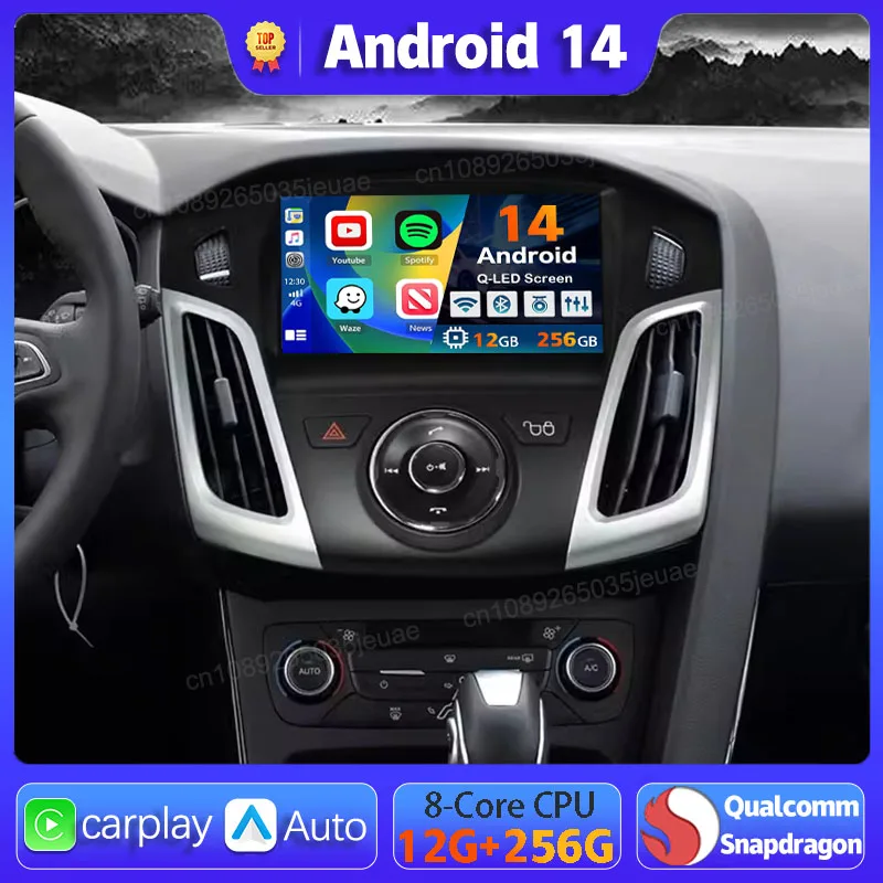 

Android 14 Car Radio GPS For Ford Focus 3 Mk 3 2011 - 2019 Carplay Auto Navigation DSP Head Unit DVD Video Player 2 Din Stereo