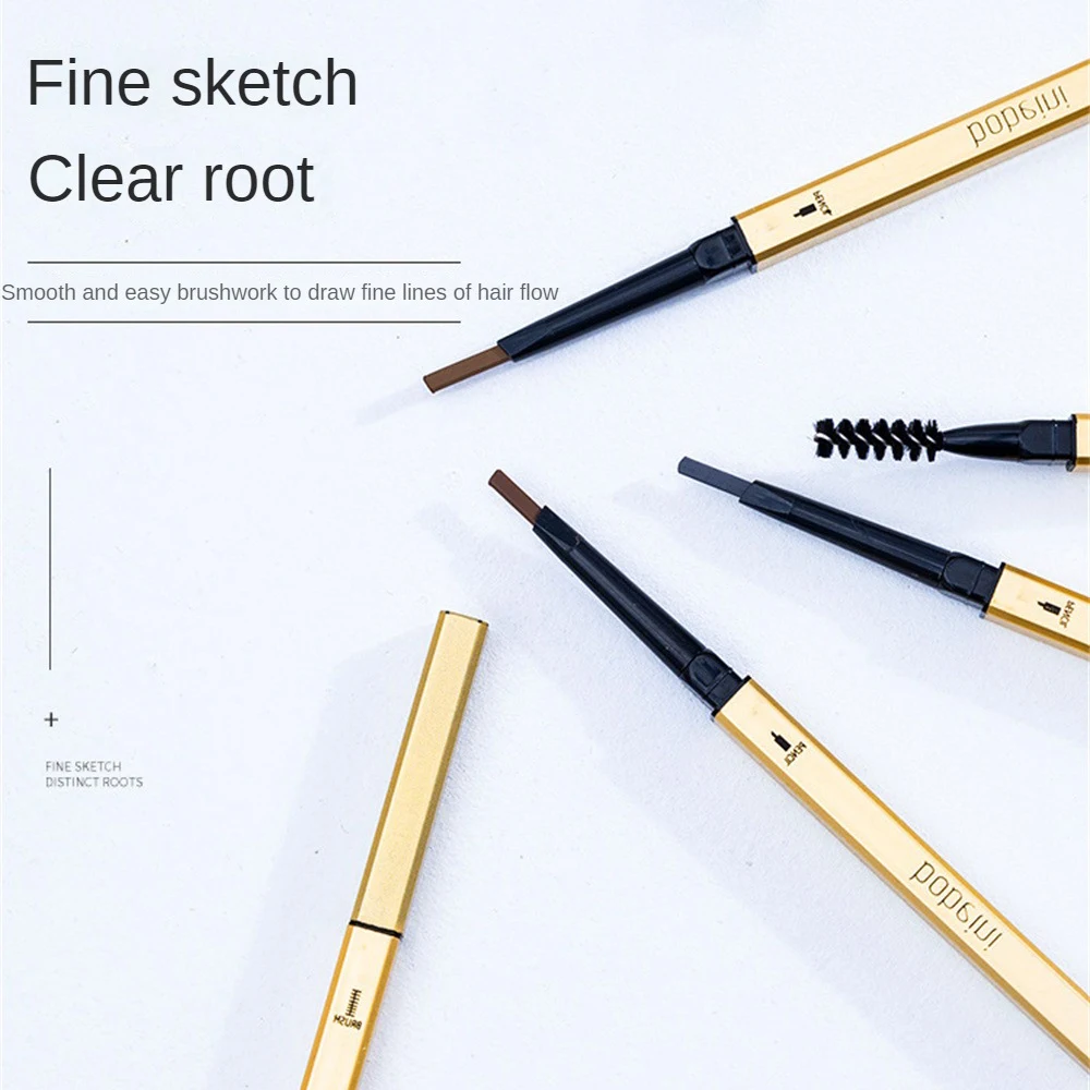 24k Gold Eyebrow Pencil Waterproof 0.3g Natural Eyebrow Pencil Beauty Long-lasting Makeup Sweatproof 6 Colors Double Ended