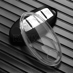 Funda de TPU transparente para llave remota de coche, carcasa Fob para Nissan Qashqai Juke J10 J11 x-trail T32 T31, Kicks Tiida Pathfinder Note