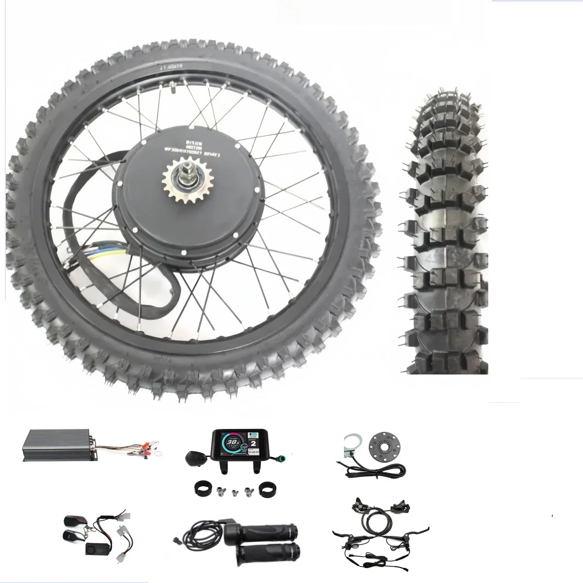 Ebike 48 فولت-72 فولت 3000-8000 واط 17 "18" 19 "21" دراجة نارية العجلات الخلفية تحويل عدة مع 3.5T /5T 155 مللي متر QS محور المحرك