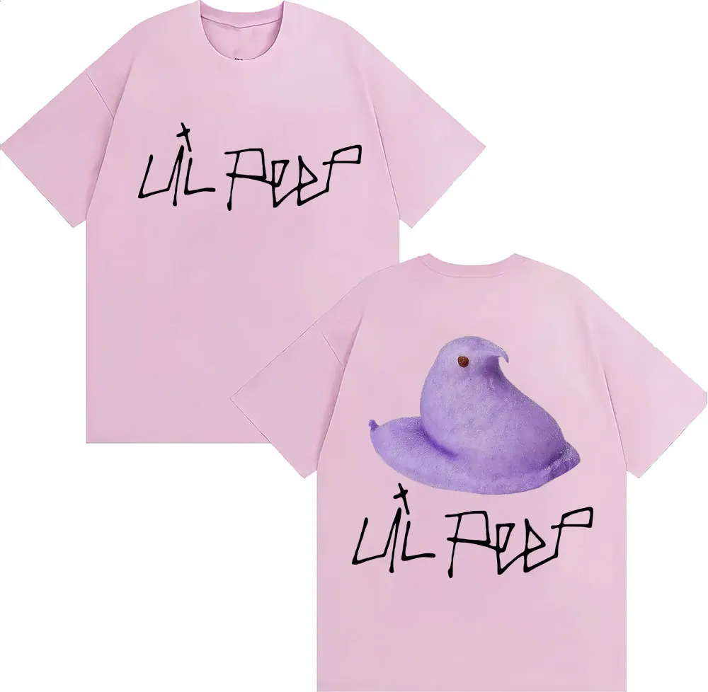 مغني الراب ليل اللمحة صرخة الطفل مضحك تي شيرت الرجال النساء موضة الهيب هوب موسيقى البوب قصيرة الأكمام المتضخم القطن عادية تيز الشارع الشهير #2