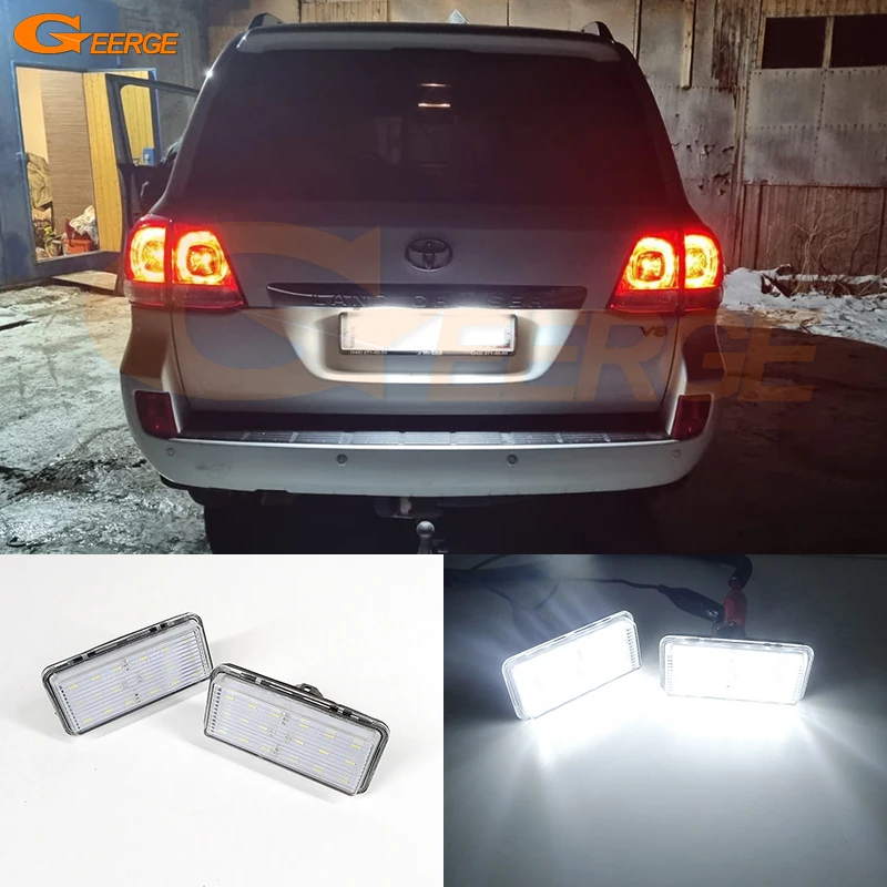 For Toyota Land Cruiser Prado 100 120 200 Ultra Bright Led License Plate Lamp Light No OBC Error Car Accessories