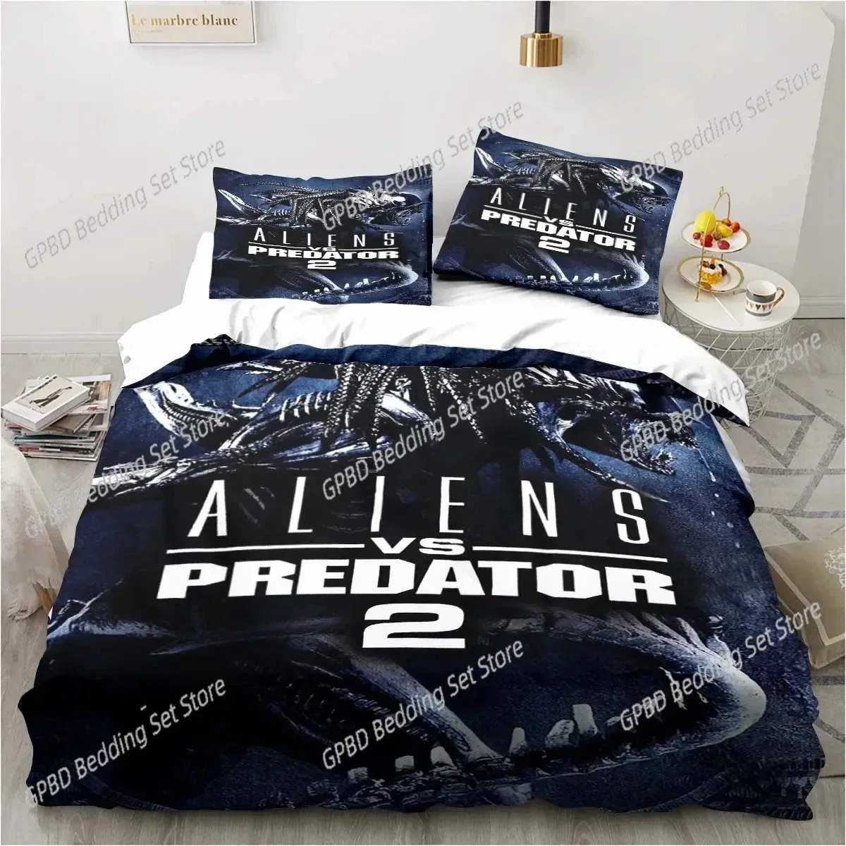 Alien Vs. Predator Predator Movie Bedding Set Single Twin Double Queen King Cal King Size Bed Linen Set