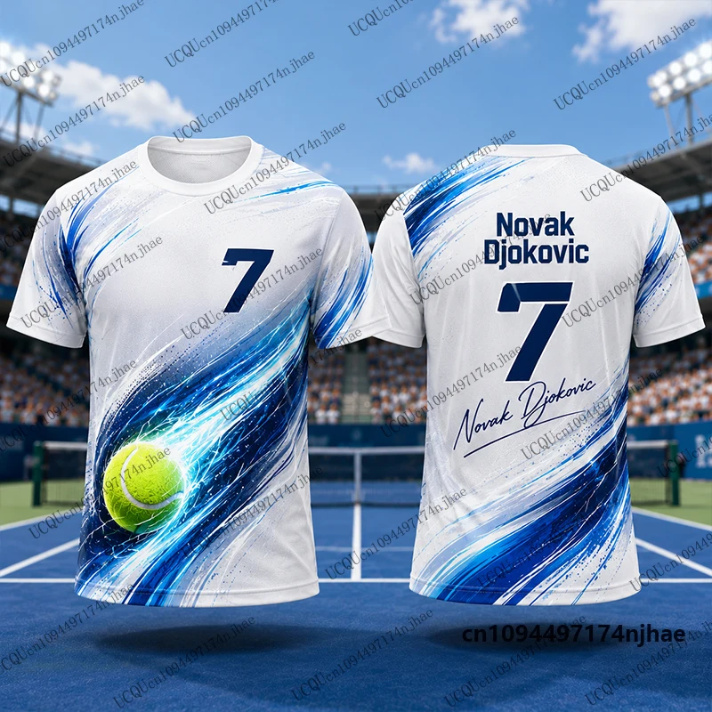 2026 New Arriavl Special Novak Djokovic No.5 Print Tennis Jersey For Men T-Shirt Summer Sports Tees Casual Kids/Adult Tops