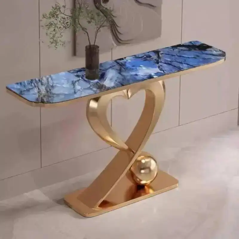 

Элегантный консольный стол Glamour: Винтажный металлический столик для прихожей и гостиной, мебель для дома