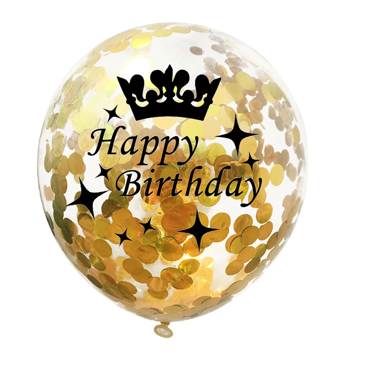 

20 Pcs Confetti Balloons 18 Birthday with Crown Latex Decorations Rose Gold Transparent