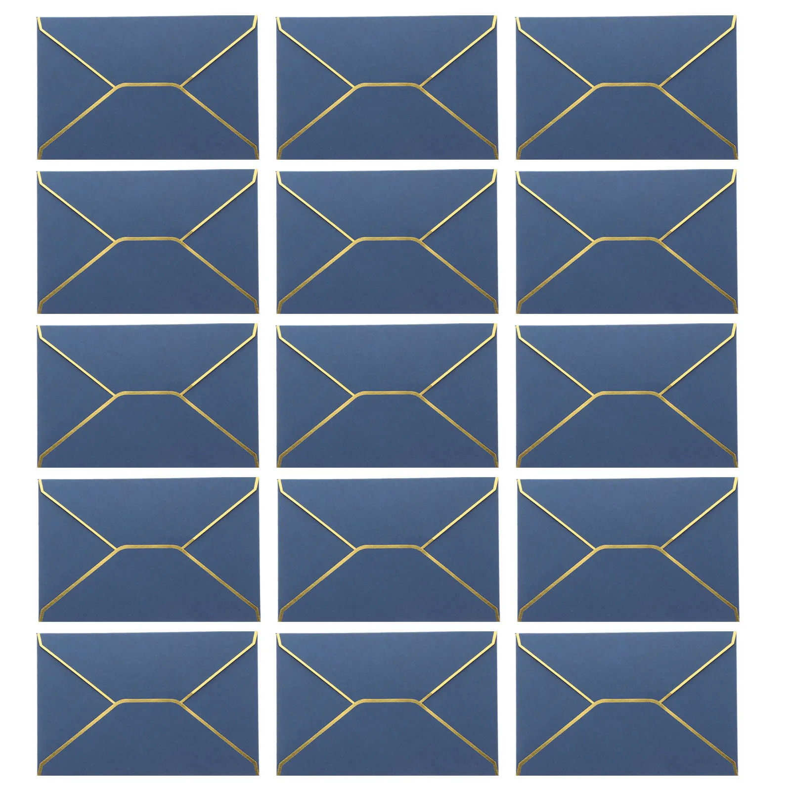 

50Pcs Compact Decorative Envelopes Gold Trimmed Edges for Bridal Shower Engagement Party Cards Storage Portable Use