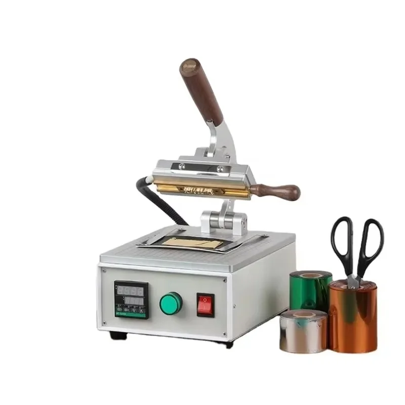 Custom Logo Embossing Machine for Wood PVC Paper Heat Pressing with Automatic Grade Includes Number and Letter Stamp