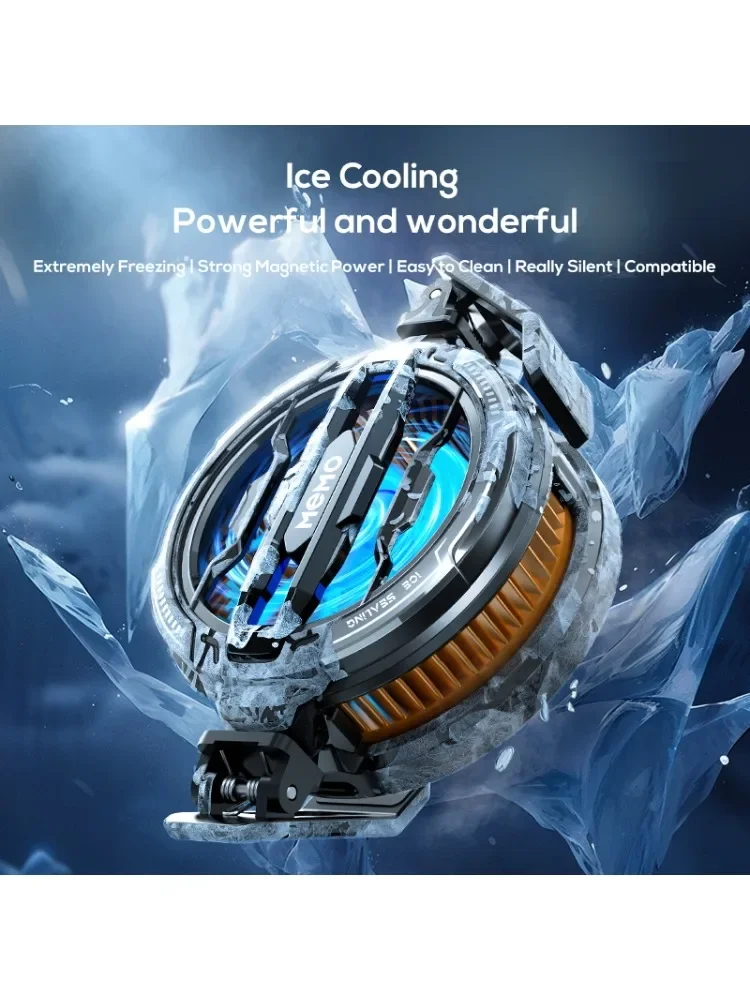 MEMO CX07 Magnetyczny/klipsowy radiator chłodzący 2 w 1 do telefonów komórkowych, chłodziarka półprzewodnikowa do iPhone'a, Androida, chłodnica do gier PUBG — zdjęcie produktu 7