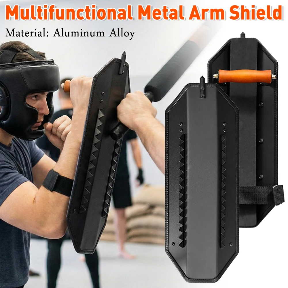 

Алюминиевый металлический щит-нарукавник для самообороны, портативный, для защиты от беспорядков, для школ, торговых центров, компаний