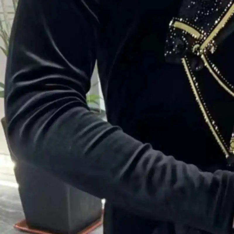 メンズ長袖Tシャツ,ゴールデンベルベット,アニマルパターン,社交クラブウェア,デザイナー,ヨーロッパ,ファッション