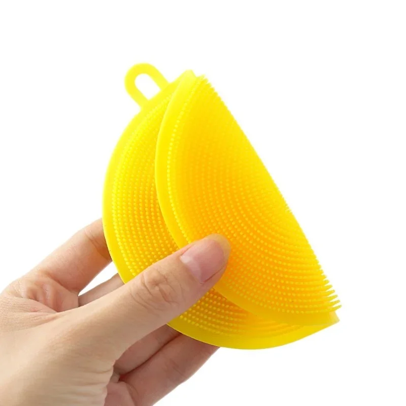 Silicone cleaning dish brush, non-stick kitchen multifunctional fruit and vegetable tableware kitchen brush kitchen tool