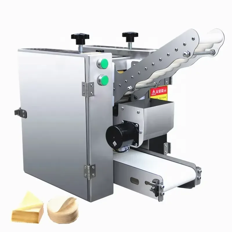 for Small Grain Products Automatic Momo Empanadas Roti Chapati Tortillas Samosa Ravioli Dumplings Machine Skin Wrapper Wooden