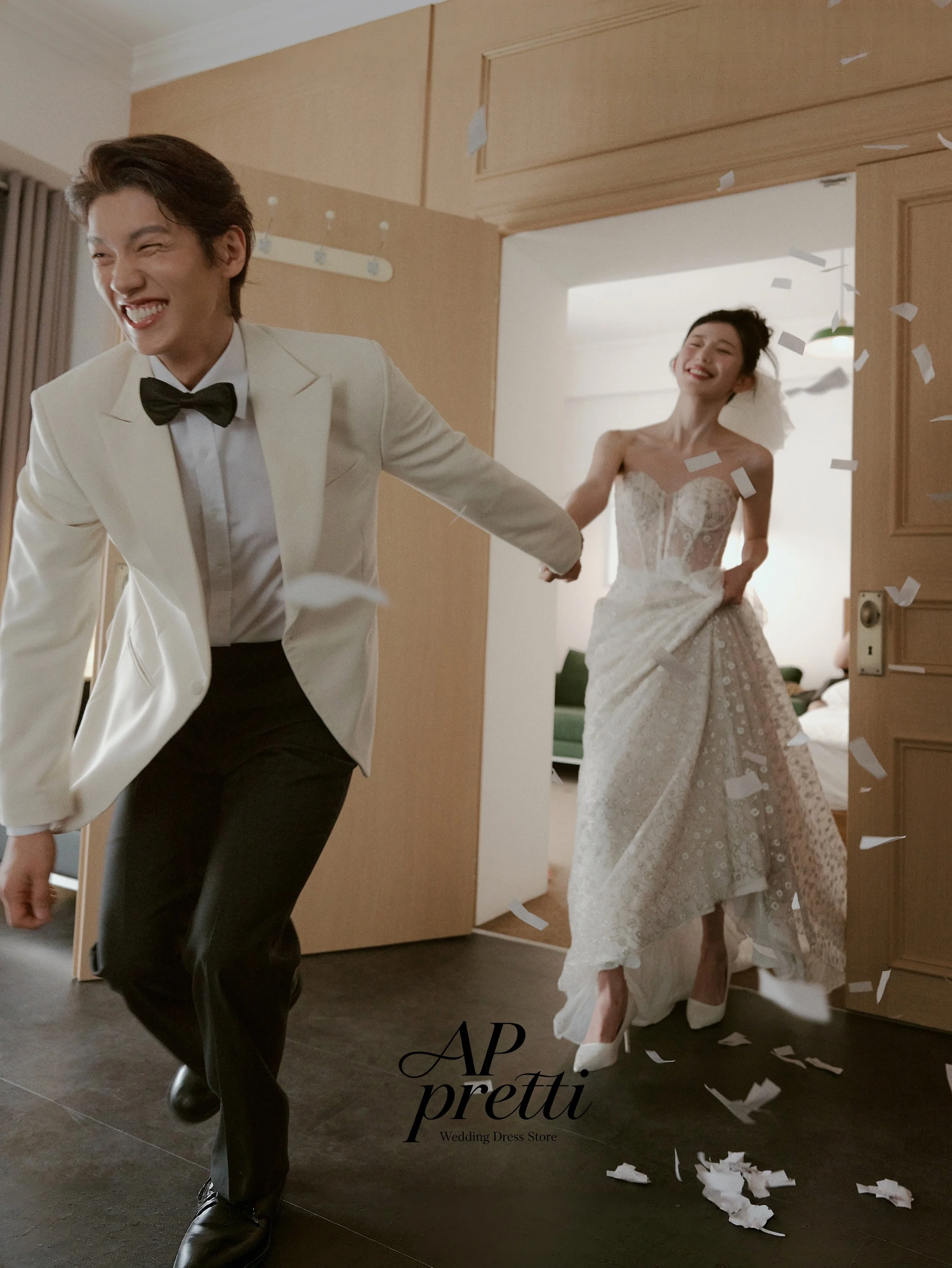 AP pretti Lovely Tulle Korea Wedding Dress Photo Shoot Sweetheart Customized Sleeveless A-line Floor-Length Bridal Gown 웨딩드레스