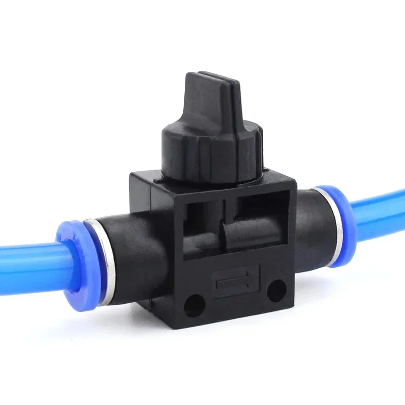 Pneumatic Push In Quick Joint With Manual Current-Limiting Control 10/50/200 PCS HVFF Air Manual Valve 4mm 6mm 8mm 10mm 12mm