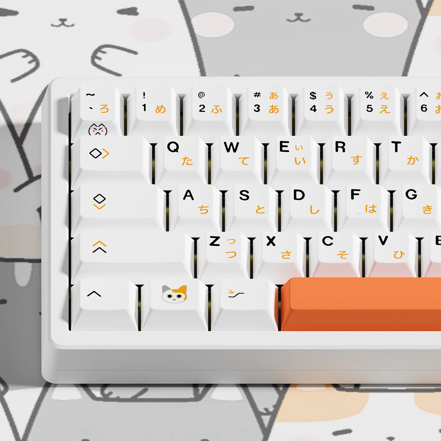 For Zelda Game Orange Cat Theme Keycaps DYE-SUB Cherry PBT Profile Keycaps For Wob Rainy75 LEOBOG Hi75 Hi8 Sugar65 AL65 Keyboard