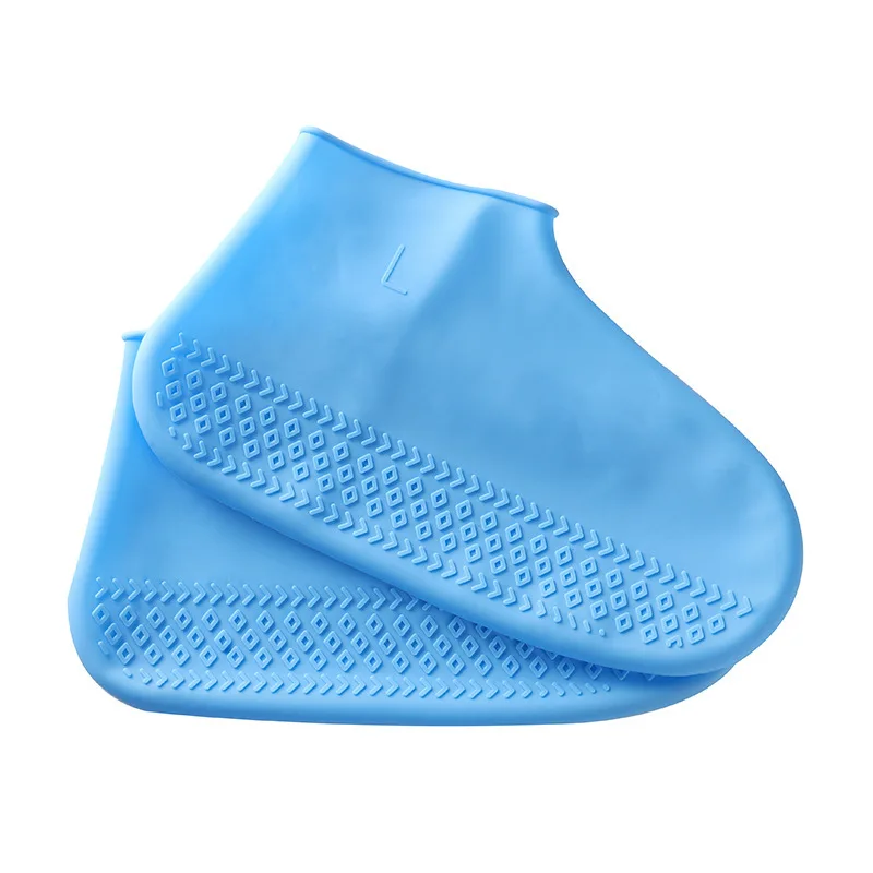 Capa de sapato de silicone antiderrapante impermeável, botas de chuva unissex, capa de sapato reutilizável, alta elasticidade, resistente ao desgaste, ao ar livre, dia chuvoso, 1 par