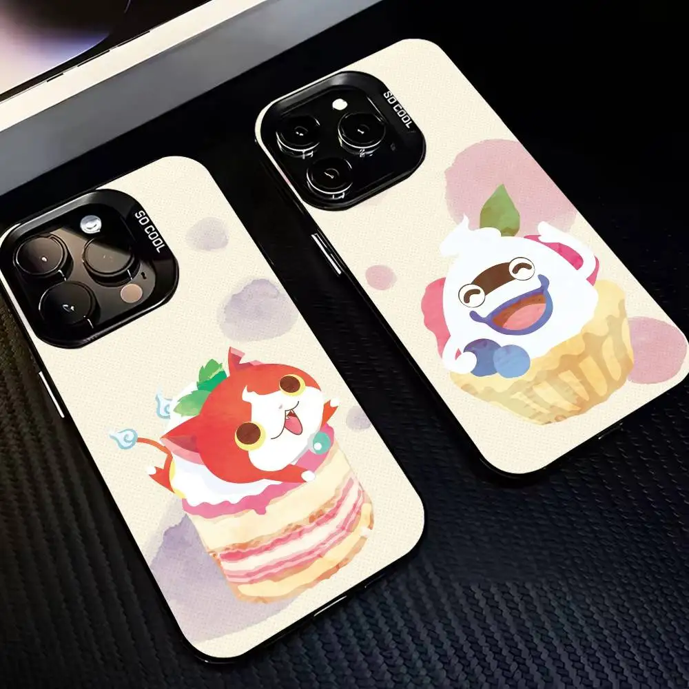 

Y-Yokai Amine W-Watchs Phone Case For iPhone17,16,15,14,13,12,11,Pro,MAX Gray Matte Silicone Black Cover