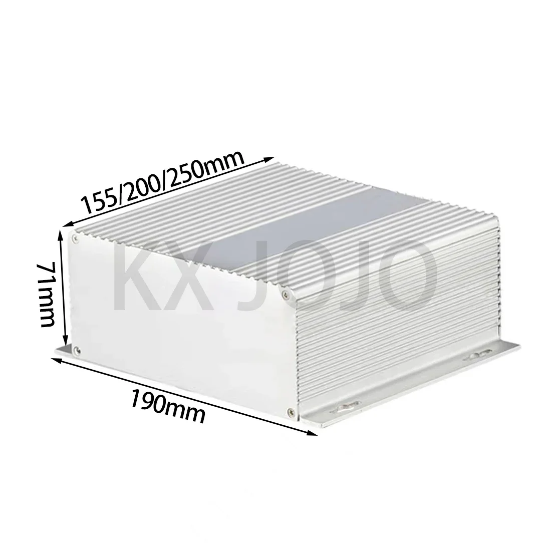 Aluminum Enclosure 190*71*155/200/250mm Waterproof Split Box Silver/Black With Ear Type Electronic DIY Power Housing Instrument