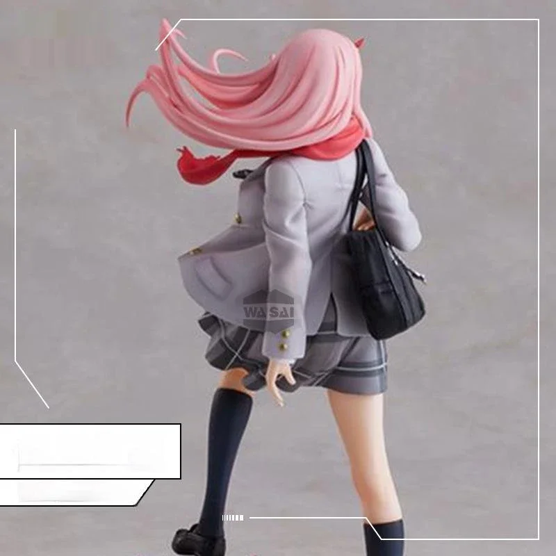 Figura de acción de Darling In The Franxx, modelo de uniforme de mochila Zero Two 02, muñecas, juguetes coleccionables, regalos