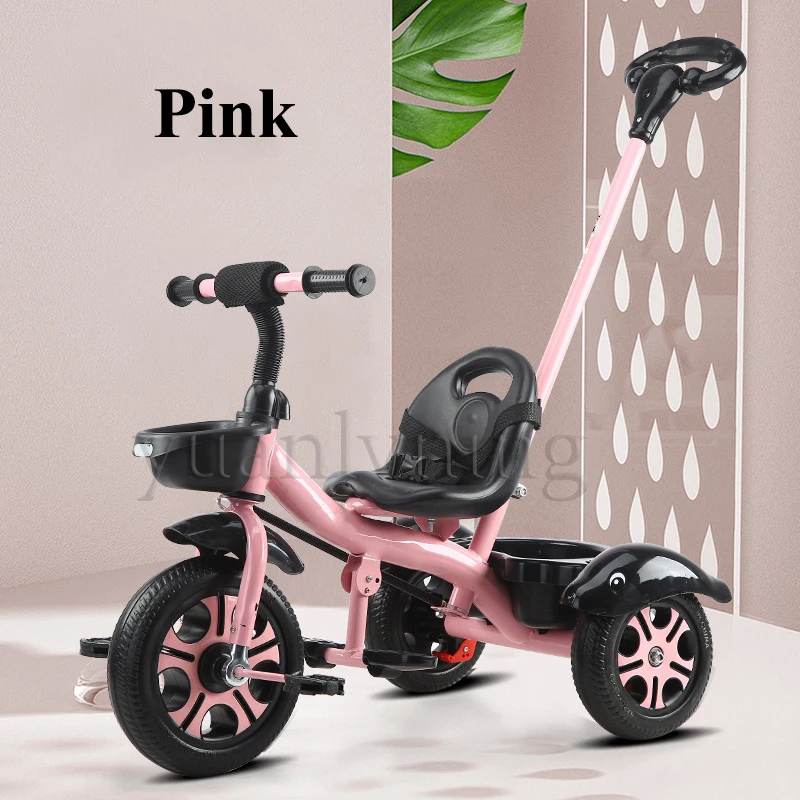

2 in 1 Toddler Tricycle Kids Trike with Push Handle Adjustable Seat Multi-Functional Balance Bike for Boys Girls Gifts