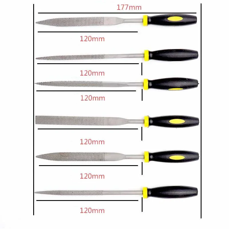 Mini File Set Small Steel File Needle  For Hand Metal Hard Wood Cork Polishing Carving Tools