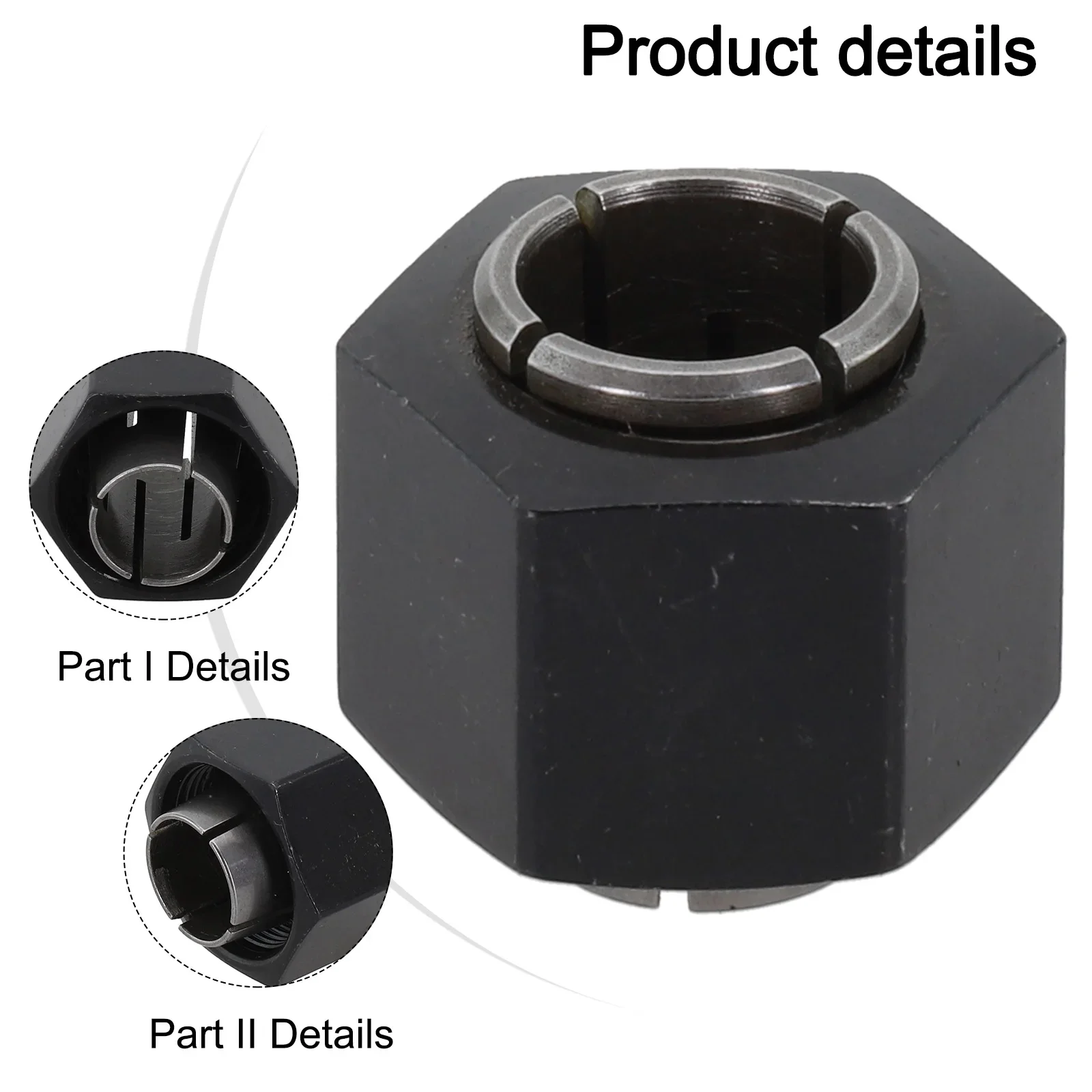 Router Chuck Collet And Nut Set For DW6214 DW616 DW618 Replaces 2610906283 2610906284 2610906287 326286-03 326286-04