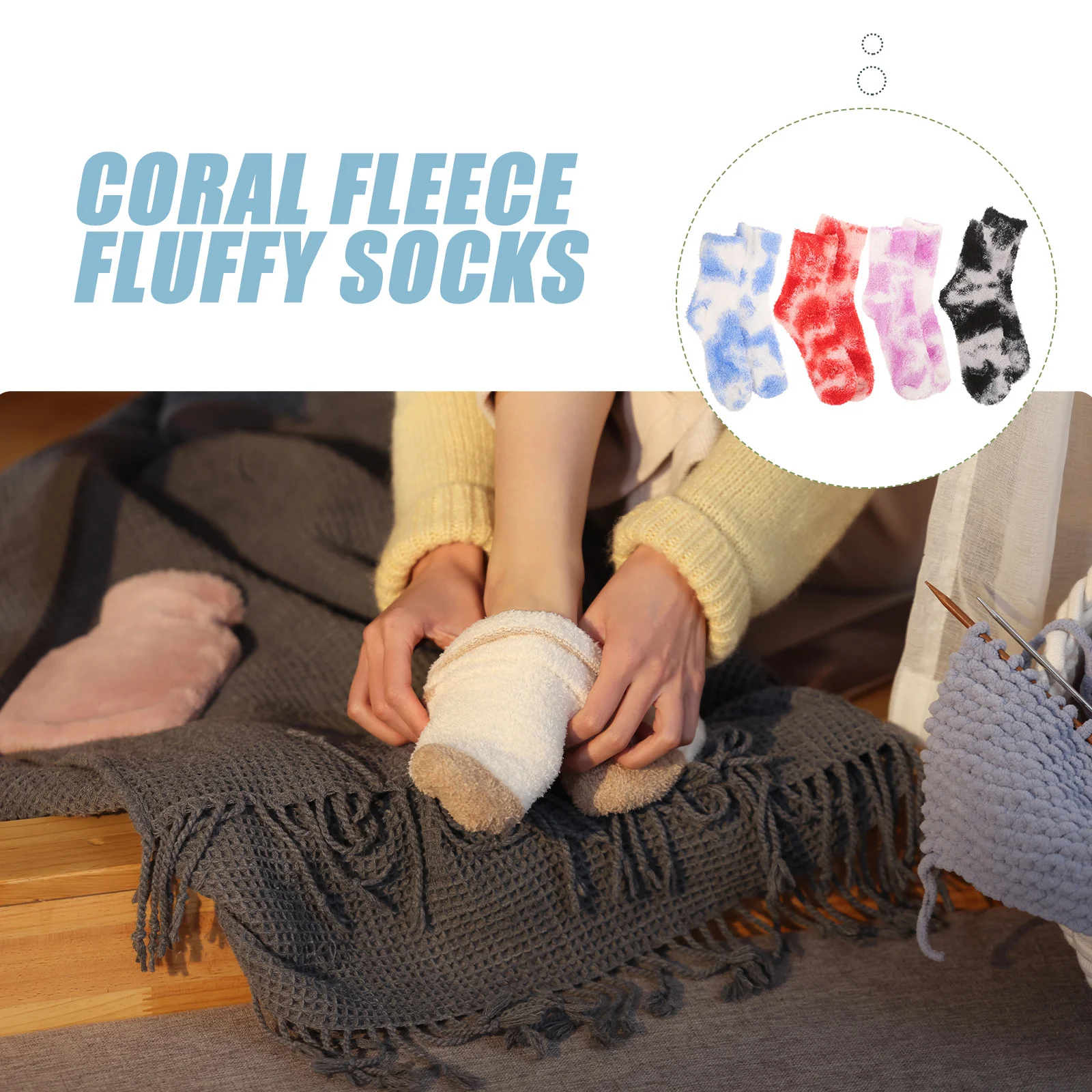 

Warm Coral Fleece Winter Decorative Cozy Ankle For Women Soft Comfortable Socks Cold Weather Different Colors Fuzzy