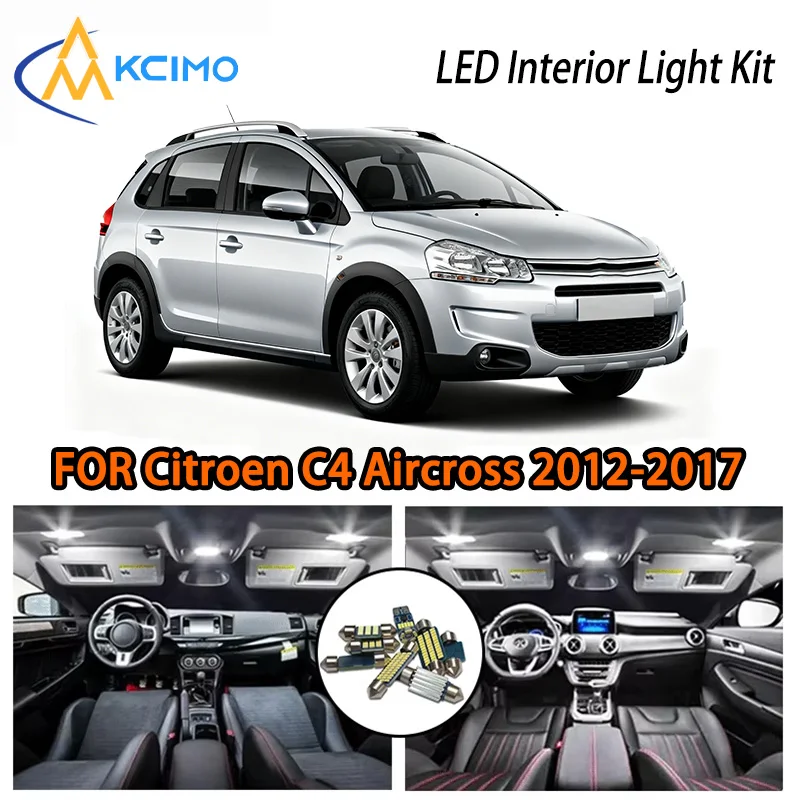 

KCIMO For CitroenC4 Aircross 2012-2017 Premium LED Interior Kit，2 Colors , Quick Installation, Long-Lasting