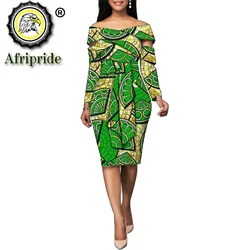 2026 African Print Dresses for Women Summer Dashiki Dress with Sashes Ankara Omighty Fabric Party Dress S1925061