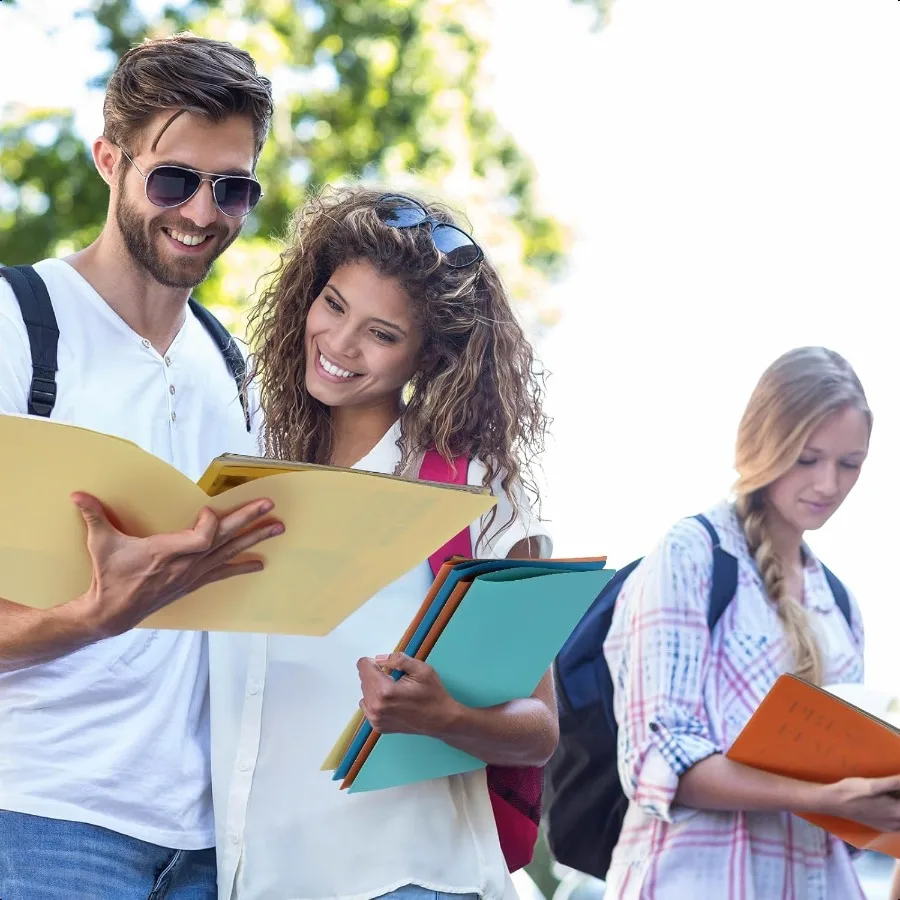 Confezione da 24 cartelle con tasche Cartelle Boho con 2 tasche Cartella portadocumenti resistente e durevole con slot per schede busin per schedario